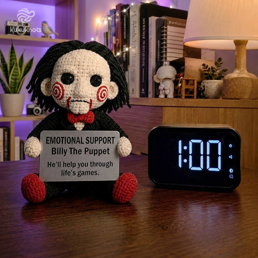 Emotional Support Billy The Puppet Crochet Doll