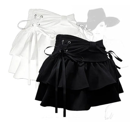 New Fashion Women Hot Girl Sweet Kawaii Bow Vintage Y2k Clothes American Streetwear Sexy Summer A-line Gothic Mini Denim Skirts
