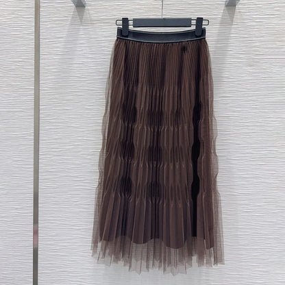 High-quality 2026 new women's fashionable solid-color half-length skirt, with multi-layer design and pleated design xy2652927