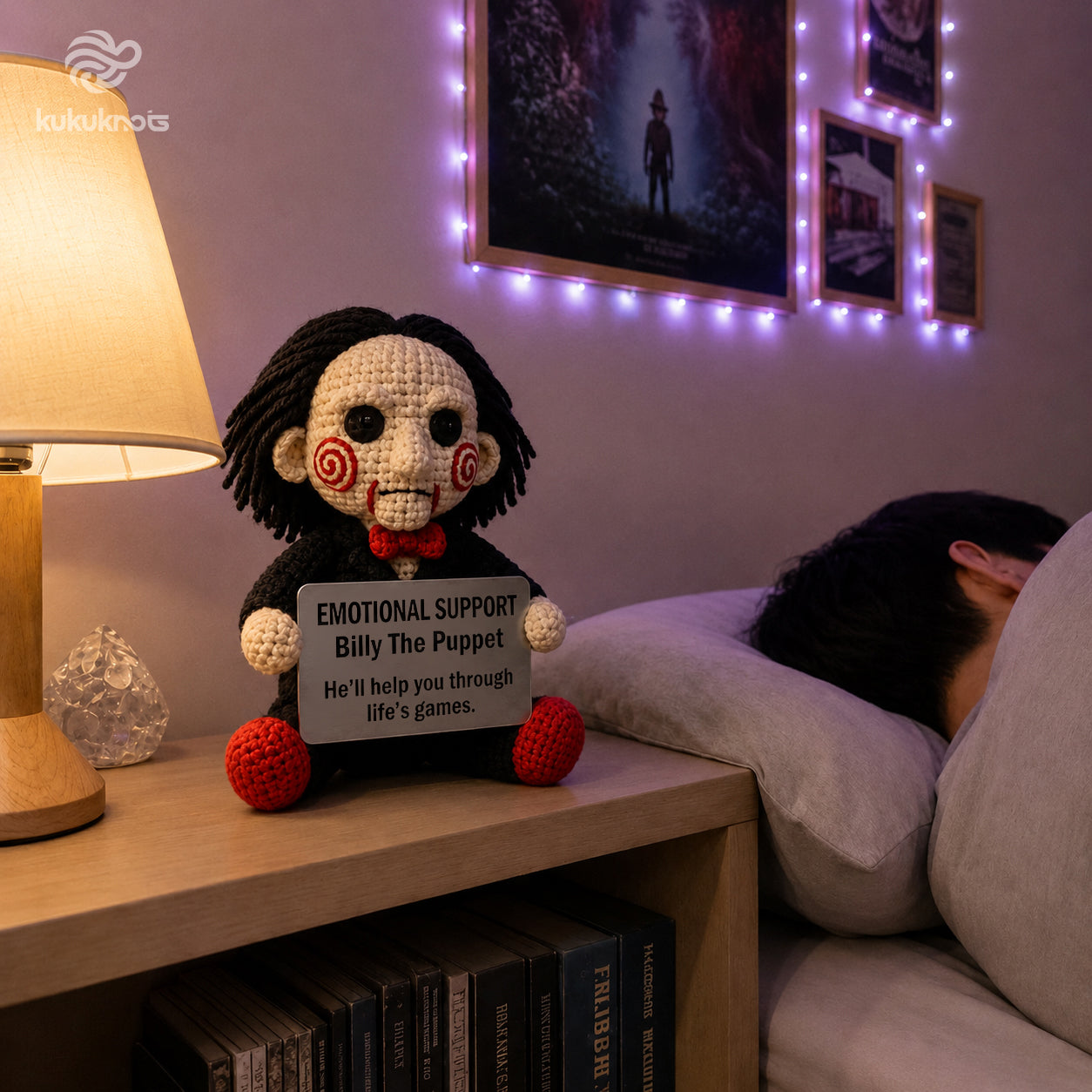 Emotional Support Billy The Puppet Crochet Doll