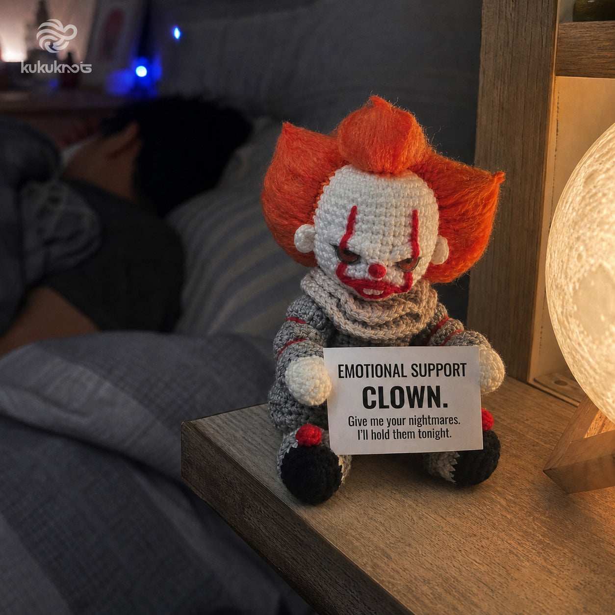 Emotional Support Pennywise Crochet Doll