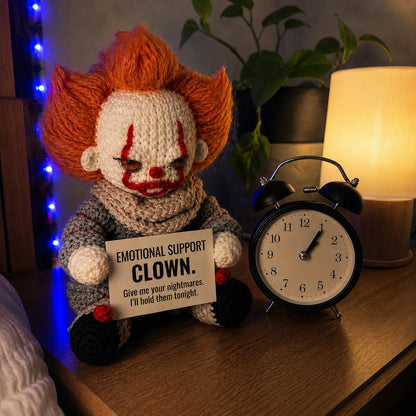 Emotional Support Pennywise Crochet Doll