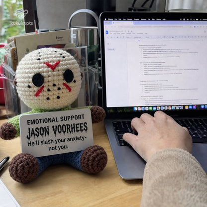 Emotional Support Jason Voorhees Crochet Doll