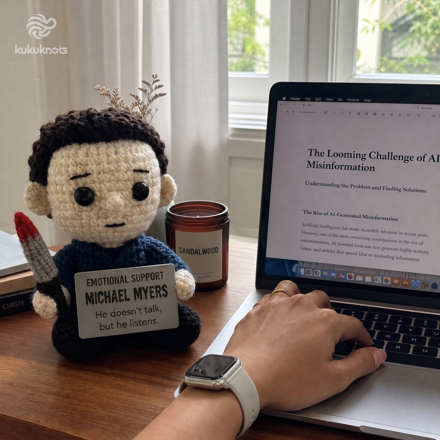 Emotional Support Michael Myers Crochet Doll