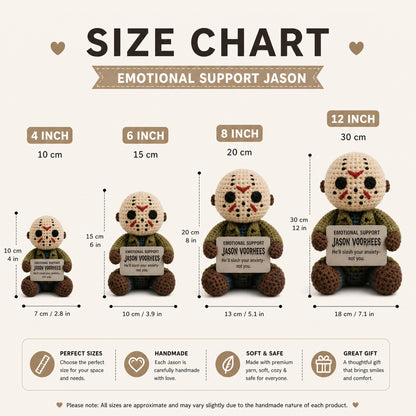 Emotional Support Jason Voorhees Crochet Doll