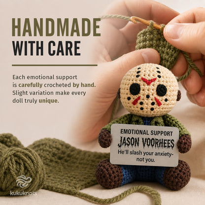 Emotional Support Jason Voorhees Crochet Doll