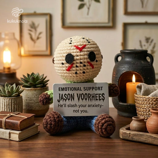 Emotional Support Jason Voorhees Crochet Doll