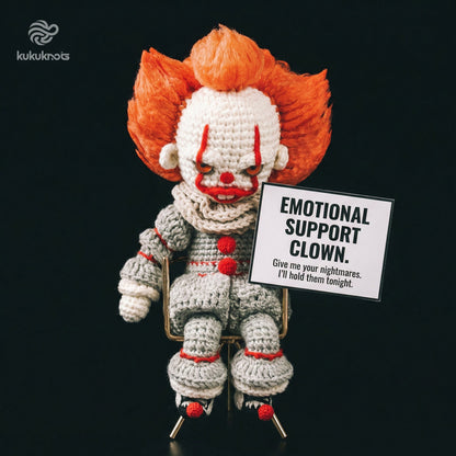 Emotional Support Pennywise Crochet Doll
