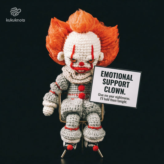 Emotional Support Pennywise Crochet Doll