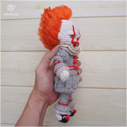 Emotional Support Pennywise Crochet Doll